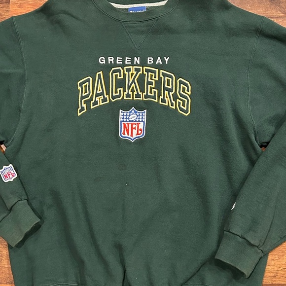Vintage Green Bay Packers Embroidered Crew Neck Size Large Men’s Women’s - Picture 2 of 8